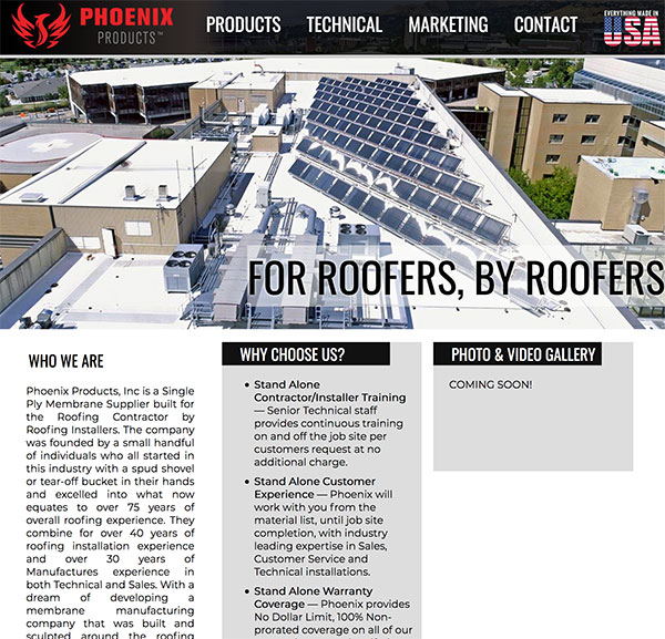 Roof Contractors Website Design